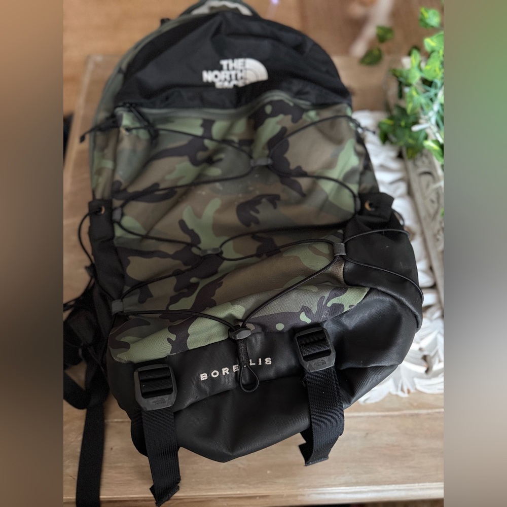 The North Face Borealis Green Camo Backpack (see details)